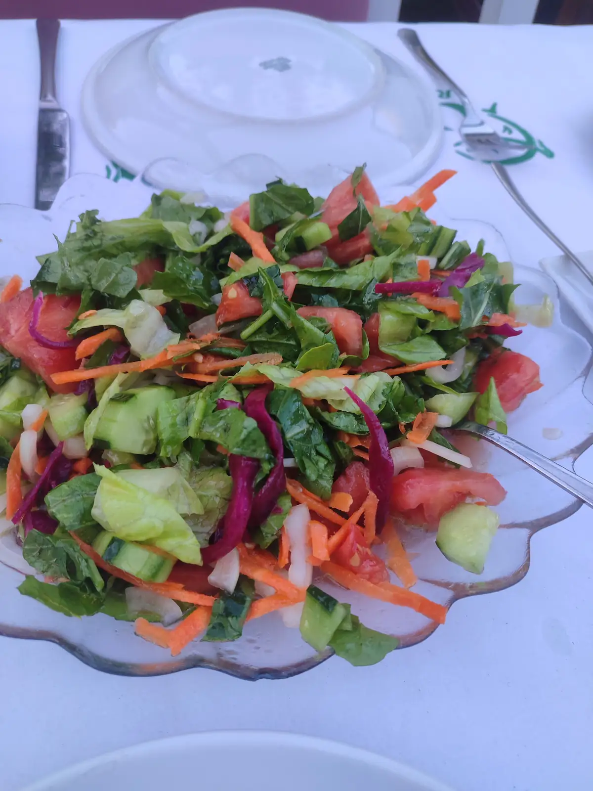 Taze mevsim sebzeleriyle hazırlanan salata